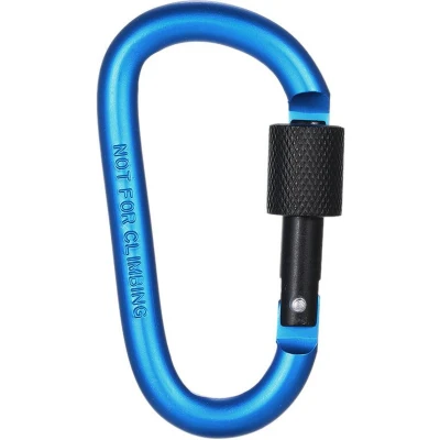 Afbeelding van Doodadeals® Karabijnsluiting Sleutelhanger Musketonhaak Karabijnhaak Met 30 mm Sleutelring Zwart