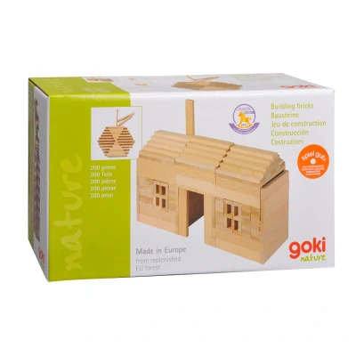 Afbeelding van Goki Houten Bouwplankjes, 200dlg.