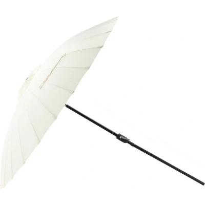 Afbeelding van Palmetto parasol met kantelfunctie wit.