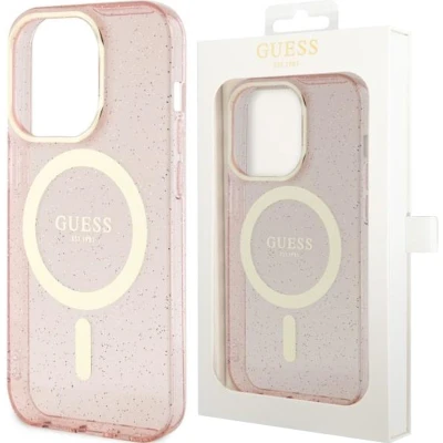 Afbeelding van Guess GUHMN61HCMCGP hoesje voor iPhone 11 / Xr roze Glitter Goud MagSafe