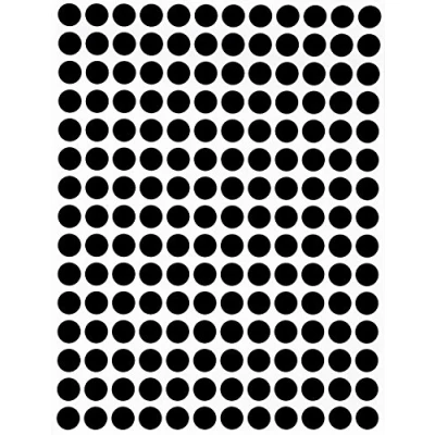 Afbeelding van Etiketten zwart, 8 mm, ronde stickers, 0,8 cm, 2520 stuks Royal Green