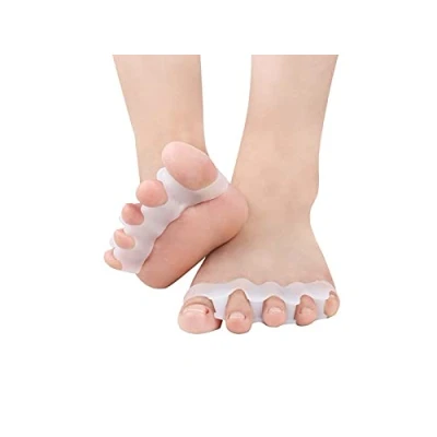 Afbeelding van hallux Siliconen teenspreider, valgus, correctie, teencorrector, bursitis, voetstrekker, separators voor overlappende tenen, hamertenen, pijnverlichting vrouwen en mannen, 2 paar