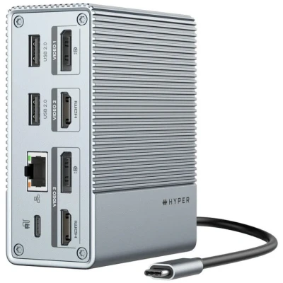 Afbeelding van Hyper HD Gen2 12 port Docking Station silver HDG212B GL