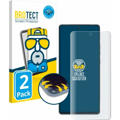 Afbeelding van BROTECT Screenprotector voor Motorola Edge 40 Pro Folie Beschermfolie matte volledig dekking (2 Stuks)
