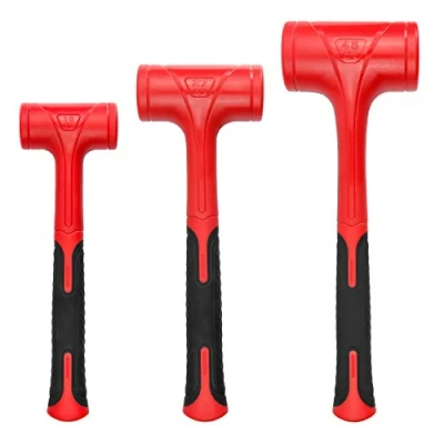 Afbeelding van YIYITOOLS Set van 3 dode hamers, 453,6 g (0,5 kg), 765,4 (0,7 schokbestendig design, unibody gegoten hamer met tegels vonk en terugslagbestendig (YY 013)