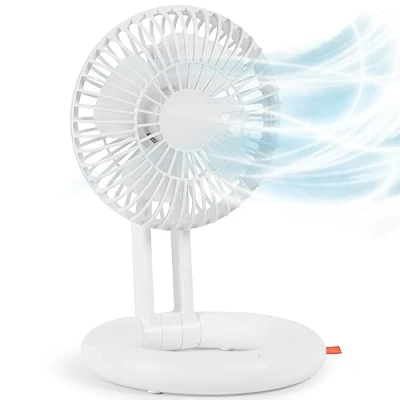 Afbeelding van Silvergear Tafelventilator Draadloos Aircooler Stille Ventilator Mini Airco USB Fan WIt