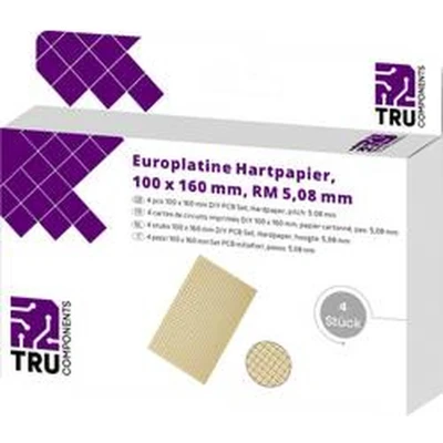 Afbeelding van TRU COMPONENTS Printplaat Hardpapier (l x b) 160 mm 100 35 µm Rastermaat 5.08 Inhoud 4 stuk(s)