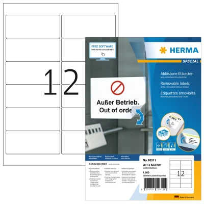 Afbeelding van HERMA 10311 Wit adreslabels