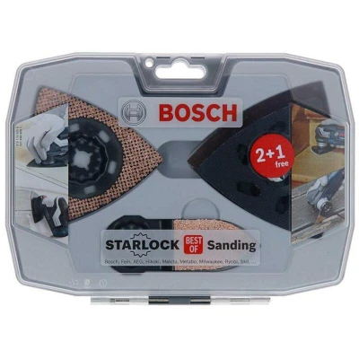 Afbeelding van Bosch Accessories 6 delige set Schuurbladen Starlock Best of Sanding (voor hout en mortel, accessoire multitool)