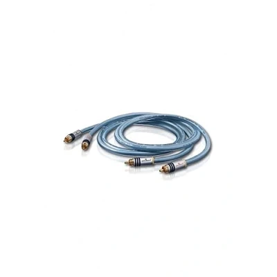 Afbeelding van Oehlbach XXL Series 2 High End Stereo Audio RCA kabel (Made in Germany, meerdere afscherming, HPOCC koper, stekker) x 75cm blauw