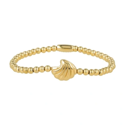Afbeelding van My Bendel goudkleurige schakelarmband Met schelp Zomerse armband hanger 15 mm luxe cadeauverpakking