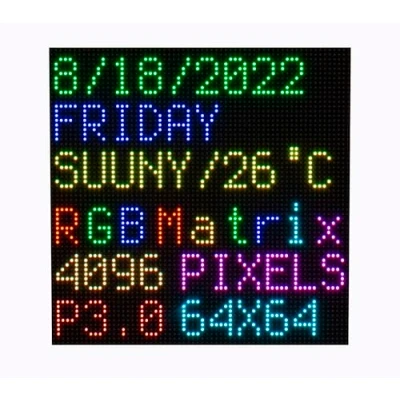 Afbeelding van 64x64 RGB LED Matrix Panel Volledige Kleur voor Raspberry Pi/Ardui 192x192mm 3mm Pitch 4096 LEDs Verstelbare Helderheid
