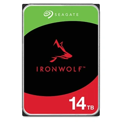 Afbeelding van Seagate IronWolf, 14 TB, Interne Harde Schijf, NAS, 3,5&quot;, SATA 6 GB/s, 7200 RPM, 256 MB cache, voor NAS RAID, 3 jaar Rescue Services (ST14000VN0008)