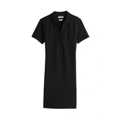 Afbeelding van Tommy Hilfiger SLIM OPEN Dress Jurk, Dames, Maat: XXS, Black