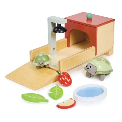 Afbeelding van Tender leaf toys poppenhuisdieren schildpad 8 delig