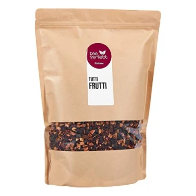 Afbeelding van FRUTEG Loser Fruit Tea Tutti I Frutti 1000 G Thee losse Smakelijke samenstelling van theemix met wilde bessen en abrikozenaroma 1 kg