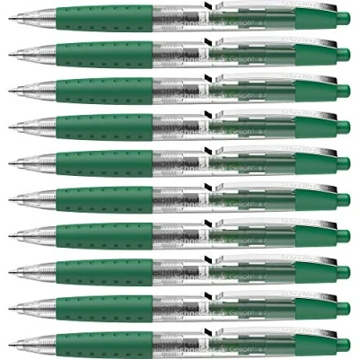 Afbeelding van Schneider Gelion 1 gelpen (verwisselbare vulling, roestvrijstalen punt, 0,4 mm) verpakking van 10 groen