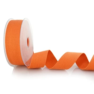 Afbeelding van Trimz Webbing, Katoen, Oranje, 10m x 40mm