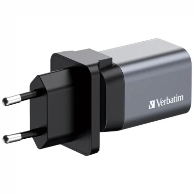 Afbeelding van Verbatim Ladeadapter, Universal, GNC 35, GaN, 35W, grau 1x USB A QC, C PD, Retail