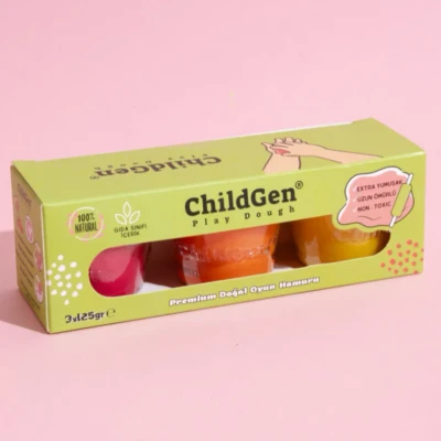 Afbeelding van ChildGen Play Dough 3 pack multicolor niet giftige speelklei 100% natuurlijk boetseerklei