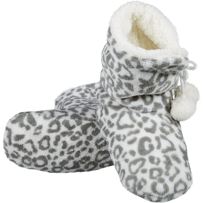 Afbeelding van Apollo Home boots soft panterprint ecru/grijs maat 34/36