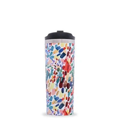Afbeelding van QWETCH Travel Mug INOX Drinkfles, volwassenen, uniseks, collectie Arty by Lou Ripoll (meerkleurig), eenheidsmaat