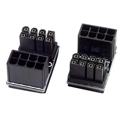 Afbeelding van Cablecc 8 polige ATX adapter bus naar pins mannelijk 180 graden hoek voor desktop grafische kaart
