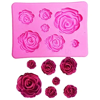 Afbeelding van TrifyCore Rose Flower Silicone Klei Zeep Mold Mould Fondant Sugarcraft Cake Decorating