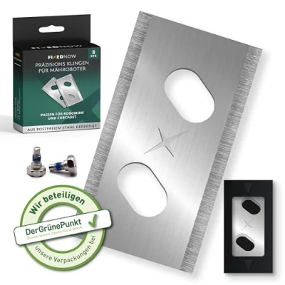 Afbeelding van FixedNow Vervangende messen [8 stuks] voor robotmaaier compatibel met Robomow, Cub Cadet, roestvrij staal, complete set van reserveonderdelen