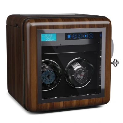 Afbeelding van Klarstein Valmont 2+3 Watchwinder voor 2 horloges Donker hout