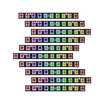 Afbeelding van Treedix 10 x RGB LED Light Stick Matrix, adresseerbare bits met geïntegreerde driverplaat, DC 5 V compatibel Arduino en Raspberry Pi