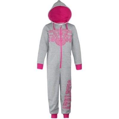 Afbeelding van Joggingstof onesies grijs maat 92/98 onesie