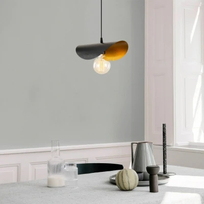 Afbeelding van Opviq Hanglamp Sivani MR 830 1 lamp zwart/goud