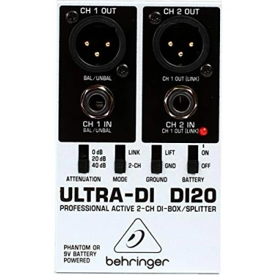 Afbeelding van Behringer DI20 Professionele actieve 2 kanaals DI box/splitter