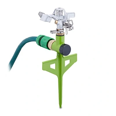Afbeelding van Relaxdays tuinsproeier pulserend roterende sprinkler gazonsproeier sproeier tuin