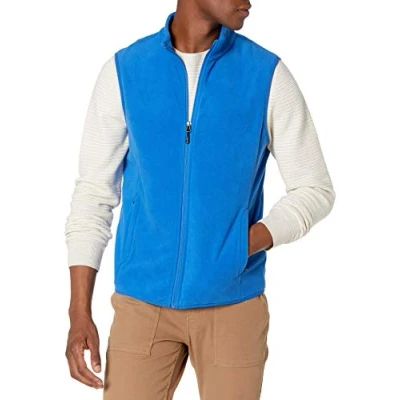 Afbeelding van Amazon Essentials Polar fleece vest met volledige rits voor heren (verkrijgbaar in groot en lang), kobaltblauw, XL