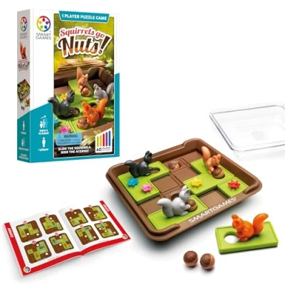 Afbeelding van Smart Games Squirrels Go Nuts, Puzzle Game with 60 Challenges, 6+ Years