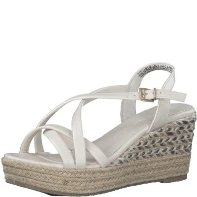 Afbeelding van Marco Tozzi Dames 2 28353 20 sandaal met sleehak sleehak, crème, 39 EU, EU