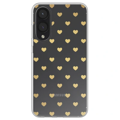 Afbeelding van Samsung Galaxy S25 Edge Hoesje Siliconen en TPU (zacht) imoshion Softcase/Backcover Golden Hearts Telefoonhoesje