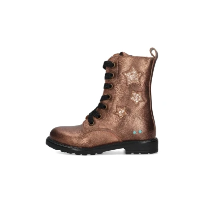 Afbeelding van BunniesJR 225864 996 Meisjes Biker Boots Bruin Leer Veters