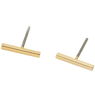 Afbeelding van Miresa Staaf Oorbellen Knopjes Staafje Goudkleurig 1.2 cm