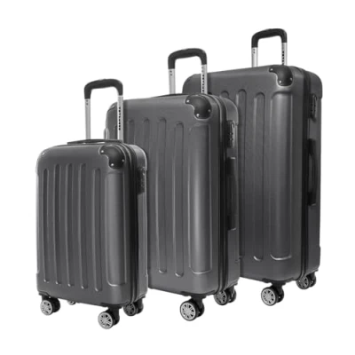 Afbeelding van TRVLMORE Kofferset 3 Delig Complete Reiskoffer set 38L Handbagage + 70L en 110L Ruimbagage Donkergrijs