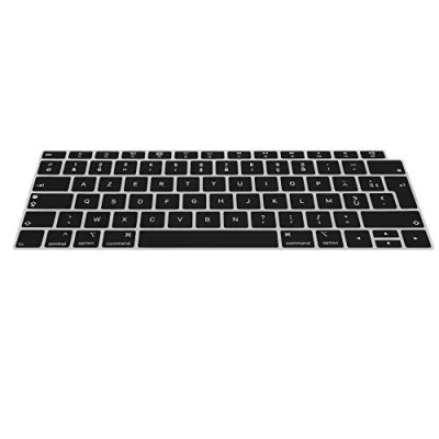 Afbeelding van kwmobile Toetsenbordhoes Compatibel met Apple MacBook Air 13&quot; 2018 2019 2020 A1932 AZERTY (Frankrijk, België) Lay out Toetsenbord Cover Siliconen Skin Zwart