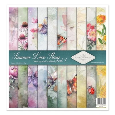 Afbeelding van ITD Collection Scrapbooking Paper Set Papier 12 x inch, 310 320 mm, Decoratief 30 g/m² Scrapbook (SLS 063 Summer Love Story 1)