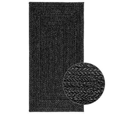 Afbeelding van vidaXL Vloerkleed ZIZUR binnen en buiten 60x110 cm jute look antraciet