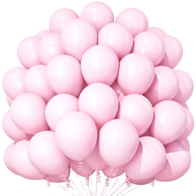Afbeelding van Teselife Pastelroze Ballonnen, 100 Stuks 12 Inch Macaron Roze Rose Party Ballonnen Voor Meisje Vrouwen Verjaardag Jubileum Bruiloft Verloving Baby Shower Bruids Vrijgezellen Feest Decor