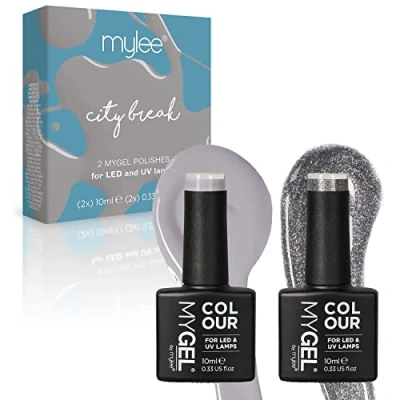 Afbeelding van Mylee Gel Nagellak Set 2x10ml [City Break] UV/LED Gellak Nail Art Manicure Pedicure, Professioneel &amp; Thuisgebruik Langdurig en gemakkelijk aan te brengen