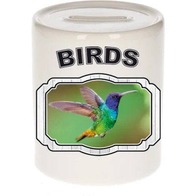 Afbeelding van Dieren liefhebber kolibrie vogel spaarpot vogels cadeau Spaarpotten