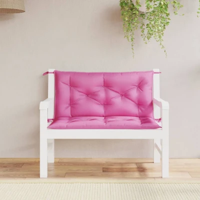 Afbeelding van Tuinbankkussens 2 st 100x50x7 cm stof roze