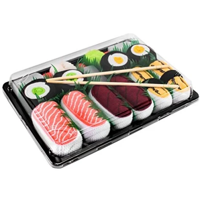 Afbeelding van Rainbow Socks Man Vrouw Sushi Box Tamago Tonijn 3x Maki 5 Paar Maat EU 36 40